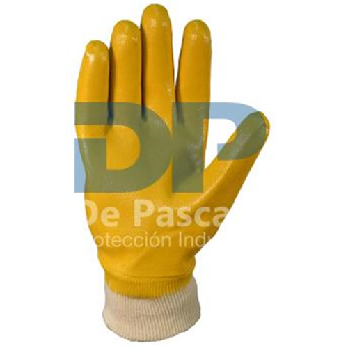 GUANTE NITRILO PUÑO TEJIDO AMARILLO DE PASCALE