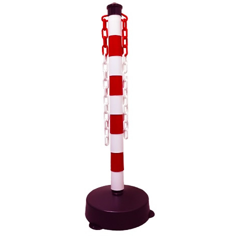 Poste demarcatorio con Base Rojo y Blanco