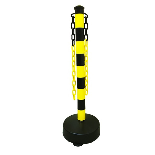 Poste demarcatorio con Base Amarillo y Negro