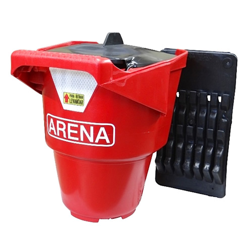 Balde de Arena Plástico con Soporte